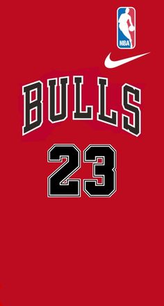 the chicago bulls'jersey is shown in red and black, with white numbers on it