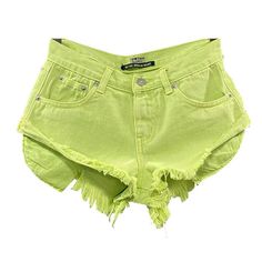 Womens Tassel Low Rise Denim Shorts Green Denim Shorts, Low Rise Denim Shorts, White Jeans Men, Yellow Denim, Denim Jacket Fashion, Denim Patterns, A Line Shorts, Street Style Trends, Jeans For Short Women