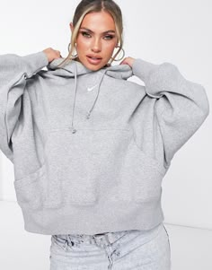 Sweatshirt by Nike Always here for a hoodie Drawstring hood Nike logo embroidery to chest Pouch pocket Oversized fit Long Oversized Hoodie, Sweat Shirt Outfits Women, Oversized Hoodie Nike, Oversize Hoodie Outfit, Oversized Nike Hoodie For Loungewear, Womens Hoodies, Cozy Nike Sweat Hoodie, Oversized Nike Cotton Hoodie, Nike Oversized Sportswear Sweatshirt