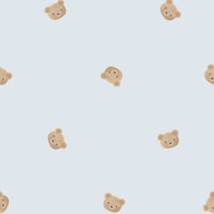 an animated bear pattern on a light blue background