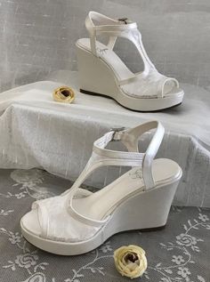 Anatomical base structure 6cm , 8 cm , 10 cm , 11 cm , 12 cm ,13 cm and 14 cm heel length options Special non-slip bottom sole Ivory or white color pltions An indispensable part of the wedding day . A combination of elegance and comfort. It is a product that you will feel as if you are wearing sports shoes with the comfort of padding heel. Elegant White Wedge Sandals For Wedding, Elegant Platform Wedge Sandals For Wedding, Elegant White Closed Toe Wedge Sandals, Wedding Sandals With Removable Insole And Wedge Heel, Wedding Open Toe Wedge Sandals With Removable Insole, White Wedge Heel Sandals For Wedding, White Wedge Sandals For Wedding, Wedge Heel Sandals With Removable Insole For Wedding, Open Toe Wedge Sandals With Removable Insole For Wedding