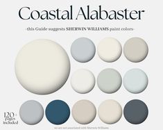 the color guide for coastal albaster is available in several colors and sizes, including white,