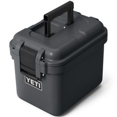 a black yeti cooler is shown on a white background