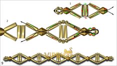 an image of some type of structure that is made up of gold and green lines