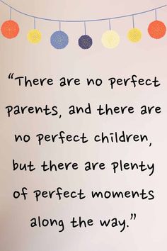 there are no perfect parents and there are no perfect children, but there are plenty of perfect moments along the way