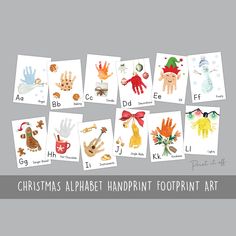 christmas alphabet handprint foot prints