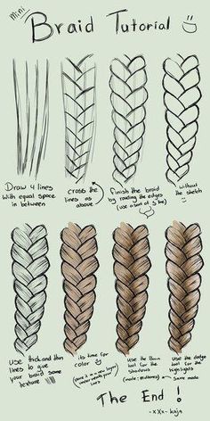 an image of braiding instructions for different types of hair and how to use them