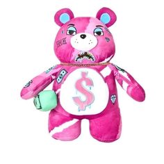 New! Unisex Sprayground Pink Punk Moneybear Teddybear Backpack *Limited Edition*. Authentic Guaranteed ! Backpack With Tags. Only Produced Once! No Returns Accepted! 100% “ Gold" Necklace Zippered Pocket On Belly Zippered Pockets On Each Arm Large Zippered Pocket On Back Panel Adjustable Straps For Custom Sizing: 100% Brand New With Tags. Brand: Sprayground Model: Sprayground Ice Cream Money Bear Backpack Style#: 910b4552nsz Color: Pink Size: Approx. 17" X 6" X 11" = 43 Cm X 15 Cm X 28 Cm Materi Pink Sprayground, Pink Sprayground Backpack, Sprayground Bookbags, Girl Sprayground Backpack, Sprayground Backpack Teddy Bear, Water Resistant Fabric, Limited Editions, Zipper Pocket, Fashion Backpack