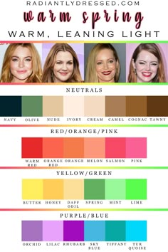 Ultimate Guide to Warm Spring: Color Palette, Capsule Wardrobe, Makeup and More at Radiantly Dressed Spring Skin