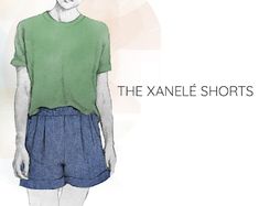 a drawing of a man wearing shorts and a t - shirt with the words the xanale shorts on it