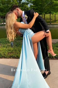 Sky Blue Cowl Neck Corset Custom Slit Satin Prom Evening Dress Inspiration Photos. #promdress #prominspiration #prom #2024 #prom2024 Cowl Neck Corset, Prom Inspiration, Neck Corset, Corset Dress Prom, Prom Queens, Prom Formal, Prom Night, Formal Dresses Prom, Sweetheart Neck