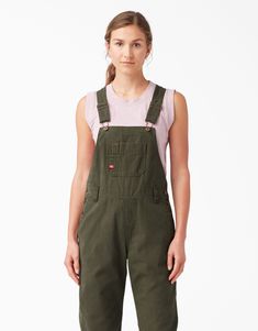 Overalls For Women , Moss Green M | Relaxed Fit Straight Leg | Dickies Green Overalls Outfits, Dickies Overalls, Overalls Outfits, Green Overalls, Work Overalls, Overalls For Women, Style Overalls, Dickies Workwear, Folk Fashion