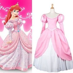 Christmas Adult Princess Mermaid princess Ariel Pink Dress Cosplay Costume | eBay Pink Fitted Princess Mermaid Dress, Fitted Princess Mermaid Dress For Costume Party, Rapunzel Costume Adult, Rapunzel Wedding Dress, Ariel Pink Dress, Cinderella Dress For Girls, Ariel Pink, Rapunzel Wedding, Made Costume