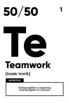 a poster with the words teamwork on it