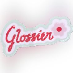 New 2024 Glossier Sticker! Bundle With Other Glossier Items And Save $$$ Glossier Nyc, Glossier Cream, Glossier Branding, Glossier Aesthetic, Makeup Glossier, Apple Ecosystem, Glossier Logo, Glossier Makeup, Computer Stickers