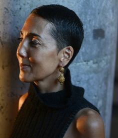 THE WEARER'S GUIDE TO.... MULTIPLE EAR PIERCINGS. — Handmade jewellery London | The Wearer Ear Piercings For Women Over 50, Guys Ear Piercings, Second Ear Piercing, Multiple Ear Piercing, Buzzed Hair, Chevron Earrings, Multiple Piercings, Stylish Women Fashion