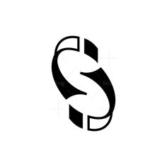 the letter s is made up of black and white letters, which appear to be overlapping