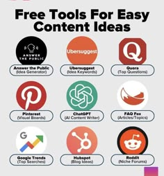 the top 10 free tools for easy content