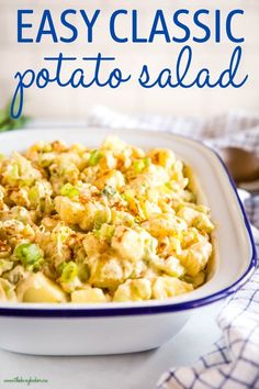 this easy classic potato salad is the perfect side dish to use up leftover potatoes