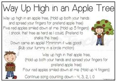 an apple tree poem for kids to use in their writing and listening skills, with the words