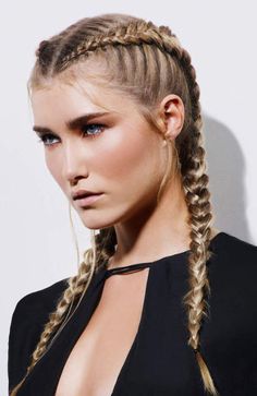 Two Braid Hairstyles, Gorgeous Braids, Dutch Braid Hairstyles, Boxer Braids, Volleyball Inspiration, Braided Updo Wedding, Dutch Braids, Long Face Hairstyles, Face Shape Hairstyles