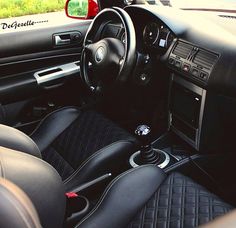 the interior of a car is clean and ready to be driven