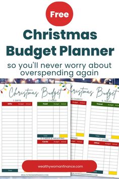 Free Christmas budget planner with sections for gifts, travel, and food expenses. Holiday Budget Planner, Hosting Christmas Dinner