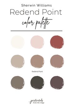 the color scheme for sheryln williams's redond point color palettes