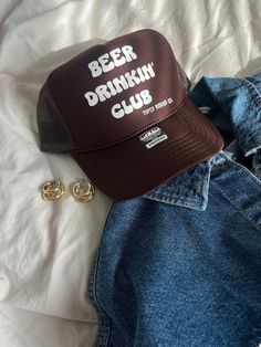 Beer Drinkin Club Trucker Hat | Heat transfer vinyl design, Foam front with mesh snapback. Retro Mesh Cap, Retro Mesh Trucker Hat, Trendy Trucker Hat With Letter Print And Flat Brim, Trendy Flat Brim Trucker Hat With Letter Print, Trendy Letter Print Flat Brim Trucker Hat, Trendy Graphic Print Cap, Hip Hop Trucker Hat With Letter Print Visor, Brown Trucker Hat With Letter Print And Flat Brim, Trendy Mesh Trucker Hat With Letter Print