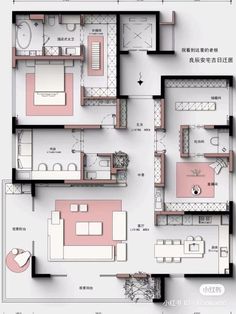 the floor plan for an apartment in china