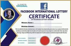 a fake facebook award certificate with a man's face on it