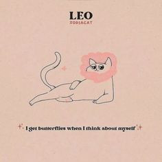 an image of a cat with the caption leo zodiac