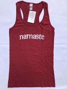 CHEWYLOU T-Shirt Size L Racerback Red Graphic Tee NAMASTE Sleeveless Yoga Top  | eBay Red Graphic Tee, Racerback Top, Yoga Tank Tops, Be Different