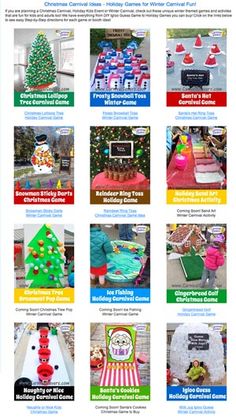 an image of a website page for christmas crafts