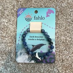 Beaded Dolphin Fahlo Bracelet. New, Never Worn. Marine Biology Gifts, Fahlo Bracelet Aesthetic, Fahlo Bracelets, Fahlo Bracelet, Beaded Dolphin, Beach Theme Birthday, Marine Jewelry, Pokemon Jewelry, Beach Room Decor