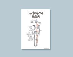 an illustrated book with the words balanced body on it