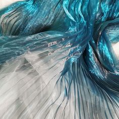 Plisse Fabric, Blue Laser, Ombre Lace, Dress Lingerie, Ocean Fashion, Mermaid Aesthetic, Iris Van Herpen, Sea Inspired