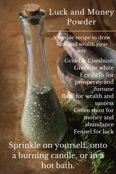 Spell To Get A House You Want, Spell Powders, Money Powder, Spell Recipes, Luck Potion, Good Luck Spell, Wealth Spell, Money Spells Magic, Money Rituals