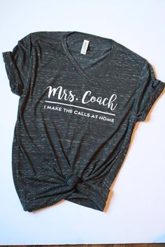 Mrs. Coach Shirt / Coach's Wife Shirt / Football Shirt / Coaching Shirts Ideas, Football Mom Tee Shirts Ideas, Coaches Wife Gifts, Basketball Coach Wife Outfit, Coaches Wife Shirt Football, Baseball Coach Wife Shirts, Cool Coach Shirts