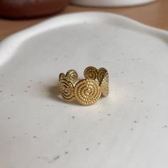 Beautiful Spirals Bohemian Ring 18k Gold Plated  Adjustable Boho Rings Gold, Bohemian Ring, Spiral Ring, Bohemian Rings, Boho Ring, Boho Rings, Adjustable Ring, Gold Gold, Adjustable Rings