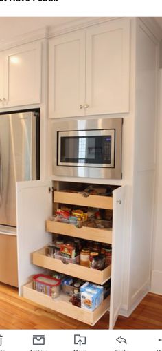 the kitchen is clean and ready to be used as an appliance for storage