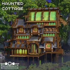 Cute Minecraft Building Ideas, Fantasy Wasteland, Minecraft Hus, Cute Minecraft, Minecraft Steampunk, Case Minecraft, Minecraft Structures, Copper Light, Minecraft House Plans