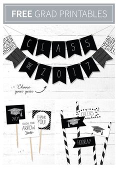 graduation party printables and decorations