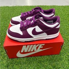 Nike Dunk Low Viotech 5y Brand New Nike Dunks Low Purple, Purple Dunks Outfit, Nike Shoes Purple, Purple Dunks, Nike Dunk Low Purple, Nike Dunks Low, Dunks Outfit, Dunks Low, Low Dunks