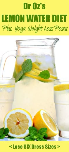 #lemon #water #detox #healty Lemon Water Detox Recipe, Detox Kur, Dr Oz