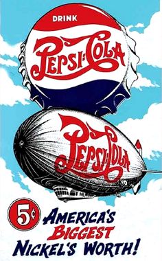 an advertisement for pepsi cola and pepsi cola