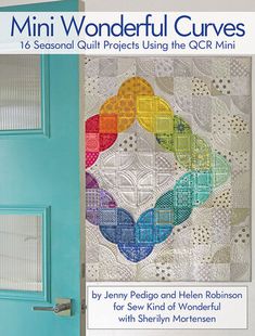 the front cover of mini wonderful curves by jenny ruggs and helen robinson, featuring colorful circles