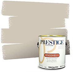 a can of eggshell paint sitting on top of a table