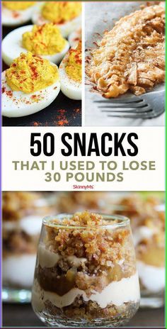 the cover of 50 snacks that used to lose 30 pounds, including eggs and other foods