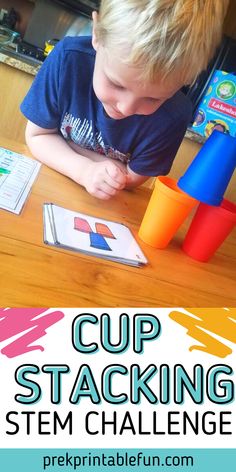 Steam Activities For Preschoolers, Stacking Activities For Preschoolers, Math Steam Preschool, Steam Centers For Kindergarten, Cup Stacking Stem Challenge, Stream Activities Preschool, Preschool Challenge Activities, Preschool Stem Center Ideas, Stem Table Activities